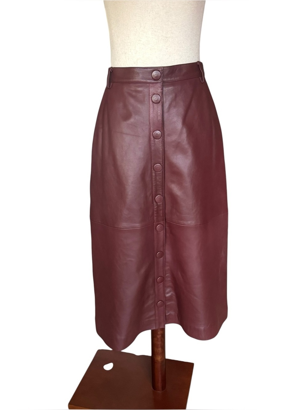 Remain by Birger Christensen Midi Leather Skirt Anthro Medium